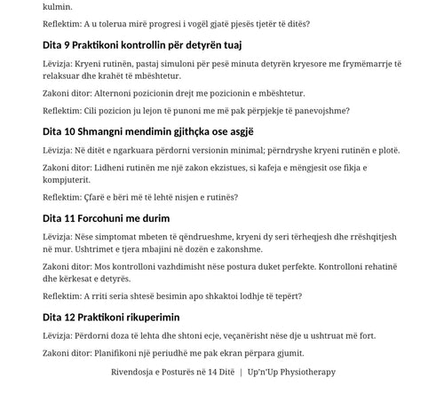 Rivendosja e Posturës në 14 Ditë| Edicioni Shqip