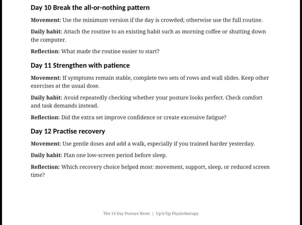 14-Day Posture Exercise Program | English Edition