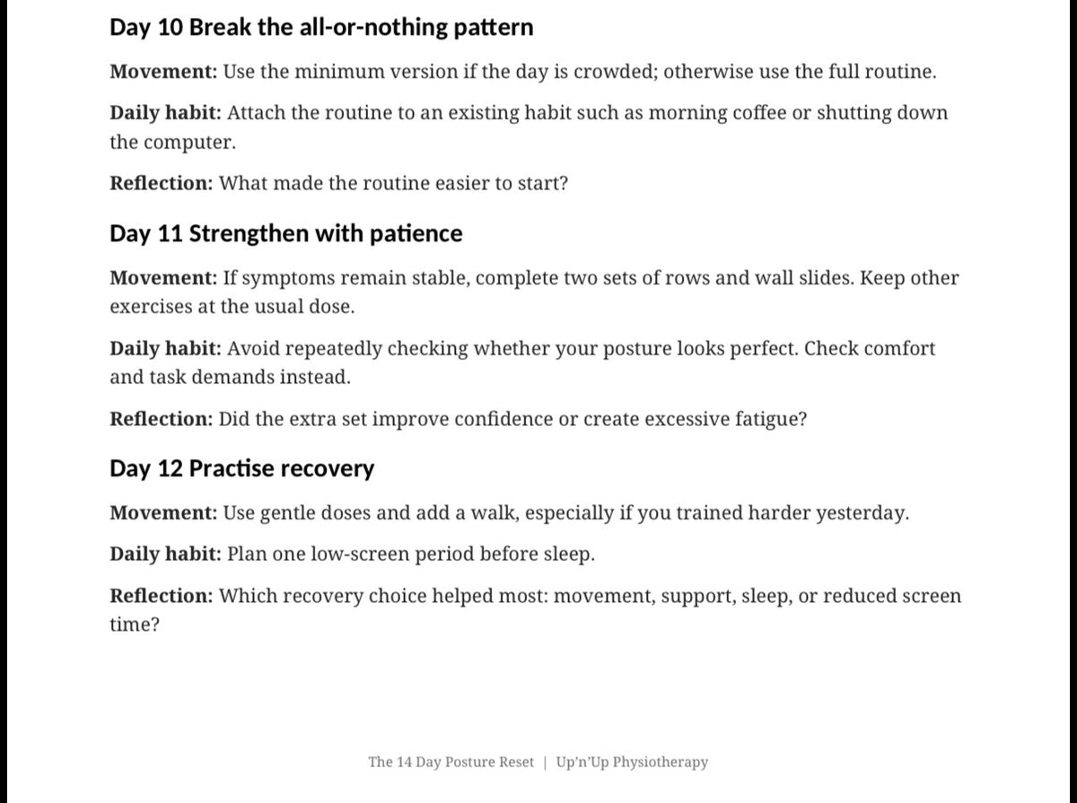 14-Day Posture Exercise Program | English Edition
