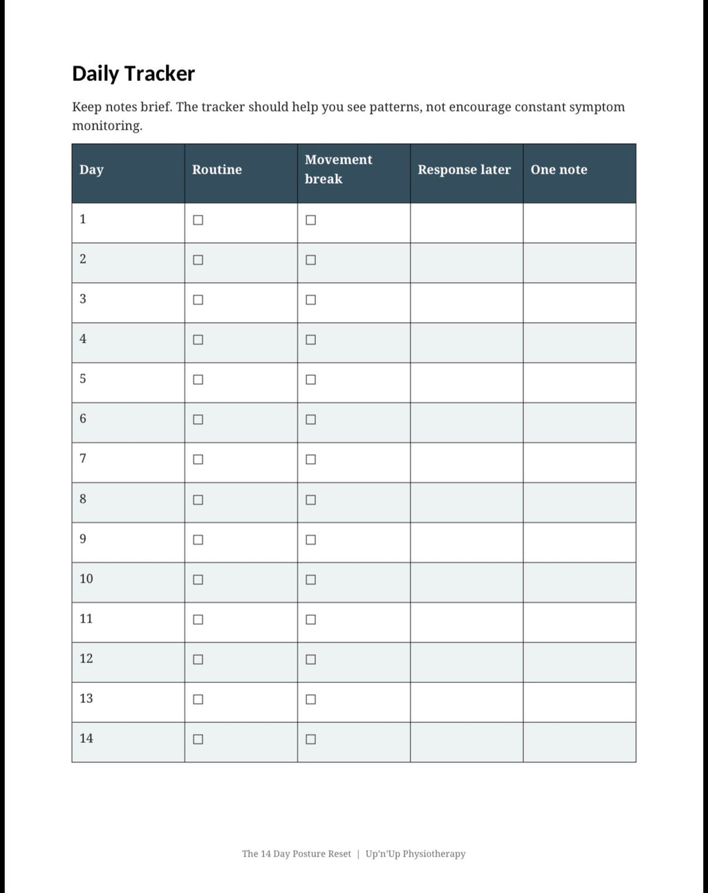 14-Day Posture Exercise Program | English Edition